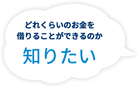 どれくらいのお金を借りることができるのか知りたい